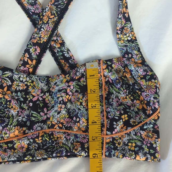 FP Movement Free People Eden Printed Bra Black Neon Ditsy Floral Size S - Picture 9 of 9